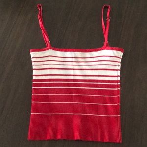 Red and white tank top